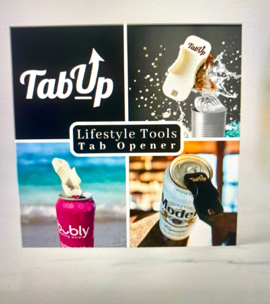 TabUp - Tab Opener and Lid Removal Accessory for Canned Beverage & Food Products